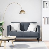 VidaXL Canapea loveseat, gri &icirc;nchis, 111 cm, catifea