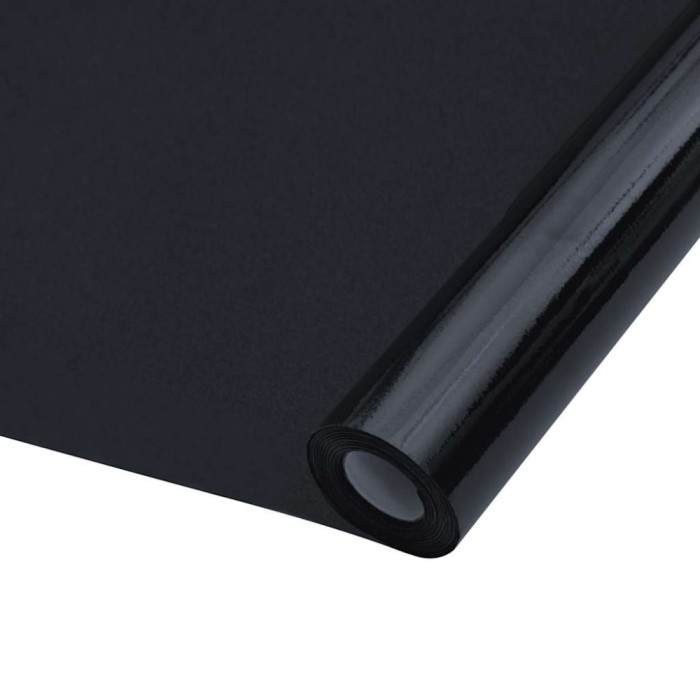 Folie fereastra, 5 buc., statica mata, neagra, PVC