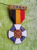 G974-I-Medalia National 1964 bronz emailat-Jos Evrard Liege, stare buna, diametrul 33 mm.