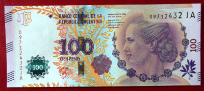 Argentina 100 Pesos 2016 Eva Peron UNC necirculata ** foto