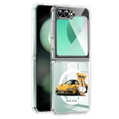 Husa pentru samsung galaxy z flip 6, atasare magnetica, magsafe, rich club, clear foto