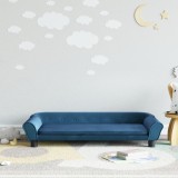 vidaXL Canapea pentru copii, albastru, 100x50x26 cm, catifea