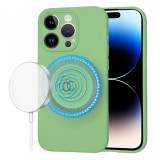 Husa MagSafe pentru Apple iPhone 14 Pro, Techsuit, SoftFlex, Verde