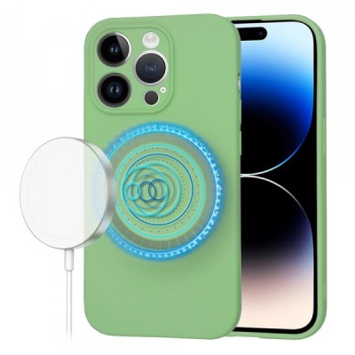 Husa MagSafe pentru Apple iPhone 14 Pro, Techsuit, SoftFlex, Verde foto