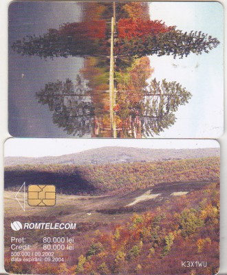bnk card Cartela telefonica 2002 - Peisaj de toamna - RO-ROM-0163 foto