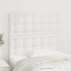 VidaXL Tăblii de pat, 2 buc, alb, 100x5x78/88 cm, piele ecologică 3116417