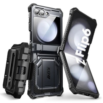 Husa pentru Samsung Galaxy Z Flip6 + Folie - I-Blason Armorbox - Black foto