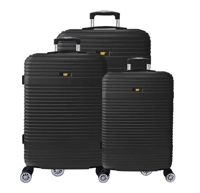 Set 3 Trollere Caterpillar V Power Alexa (20/24/28 Inch) - Material Abs - Negru