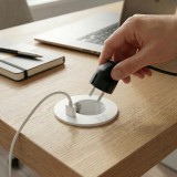 Multipriza incorporabila, 1 priza + 1 USB 2.1A, 230V, 16A, 1.5m, Alb