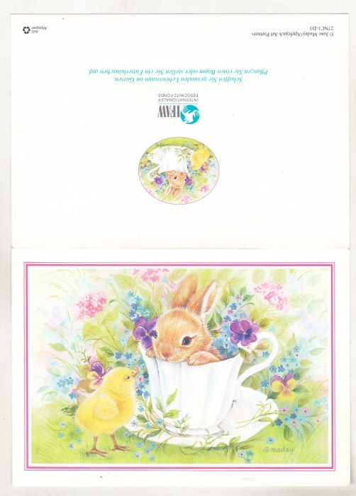 bnk cp Felicitare pascala - necirculata