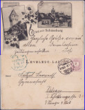 Sighisoara-Vedere generala-litografie 1897- RR, Circulata, Printata