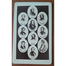 Fotografie tip CDV, busturi de compozitori de muzica clasica
