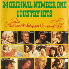 Casetă audio 24 Original Number One Country Hits, originală