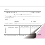 Tipizat - dispozitie casierie - A6, 2 exemplare, autocopiativ, carnet 50 seturi