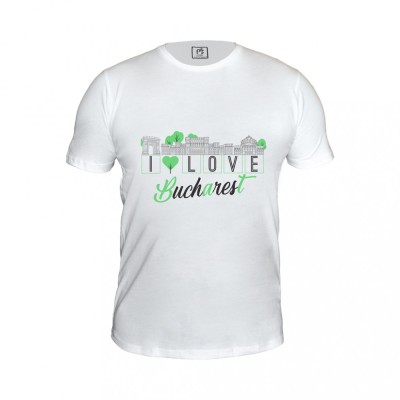 Tricou I Love Bucharest, 100% bumbac, MB339 foto