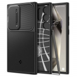 Husa Spigen Optik Armor pentru Samsung Galaxy S24 Ultra Negru, Silicon, Carcasa