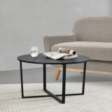 Masuta cafea Vadstena S negru efect lemn [en.casa] HausGarden Leisure