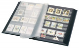 Lindner clasoar pentru timbre, 30 file/60 pagini negre