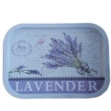 Farfurie metalica tip tava Pufo Sweet home of lavender pentru servire desert, prajituri, aperitive, 40 x 29 cm