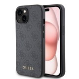 Guess - Hardcase 4G Metal Gold Logo (GUHCP15SG4GFGR) - iPhone 15 - Grey