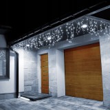 (DL) Ghirlanda luminoasa tip perdea 200 LED-uri, 8m, pentru interior/exterior, iluminare alba Household NewTrend