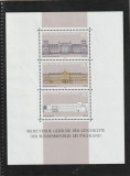 Germania 1986-Cladiri imp. din istoria Germaniei,serie 3 val in bloc,Mi,1287-89, Arhitectura, Nestampilat