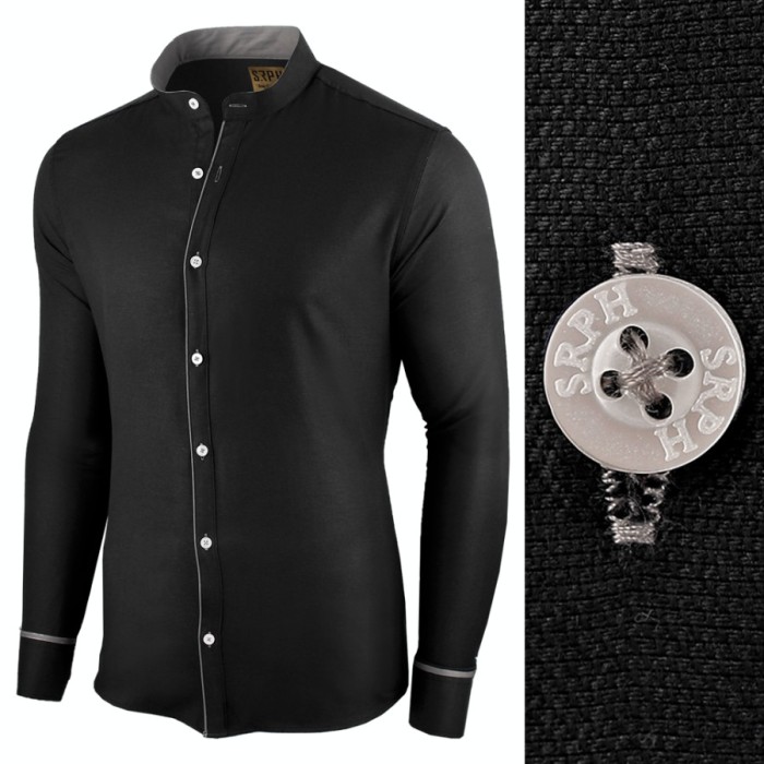 Camasa pentru barbati, neagra, slim fit - Neo Elegance Camasa pentru barbati, neagra, slim fit - Neo Elegance