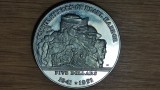Insulele Marshall moneda aniversara rara- 5 dolari dollars 1991 UNC-Pearl Harbor, Australia si Oceania