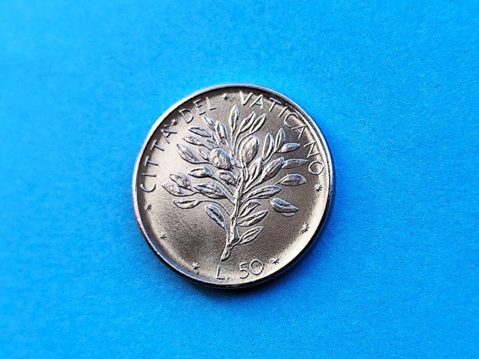 50 Lire 1975 Vatican-UNC-RAR