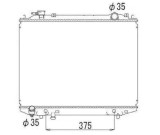 Radiator racire Mazda Seria B-PICK UP 03.1996-1999, motor 2.5 D, 63 kw, diesel, cutie automata, cu/fara AC, 628x450x26 mm, aluminiu brazat/plastic,