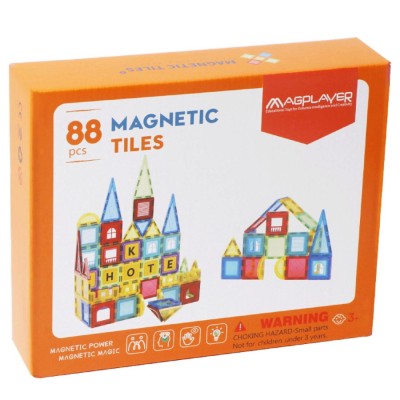 Set de constructie magnetic 3D - 88 piese foto