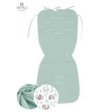 Salteluta pentru carucior reversibila MimiNu cu doua fete 78 x 34 cm Lulu NaturalCold Mint