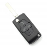 Citroen / Peugeot - Carcasa tip cheie briceag cu 4 butoane, fara suport, Carguard