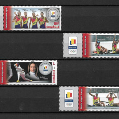 ROMANIA 2021 - MEDALII OLIMPICE 2020, TABS DIN COALA DE POSTA, MNH - LP 2335