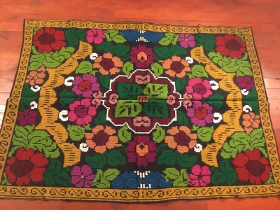 arta / traditie / rustic / design - Cuvertura , Macat , Scoarta , Patura taraneasca realizata manual la razboiul de tesut ! foto