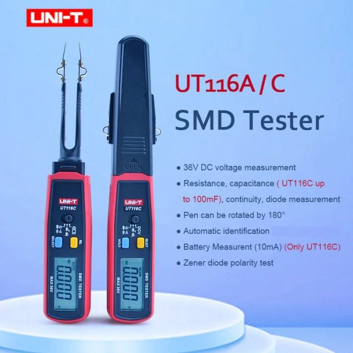 Tester SMD ut116C multimetru tip penseta