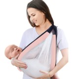 Marsupiu ergonomic reglabil pentru bebelusi, din tesatura moale de bumbac, respirabil, varsta recomandata 0+, roz