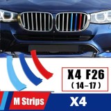 Set ornamente plastic grila fata compatibil BMW X4 2014 - 2017 F26