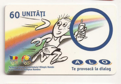 Cartela Telefonica Romania - Dialog ALO 60 Unitati Olimpiada 2000 - De Colectie foto