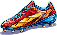 Sticker decorativ, Adidas Crampoane Fotbal, 89 cm, 8977ST-2 foto