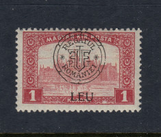 ROMANIA 1919 - CLUJ ORADEA PARLAMENT EROARE MONOGRAM MNH foto