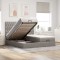 Cadru de pat otoman cu saltele Taupe 160x200cm Material