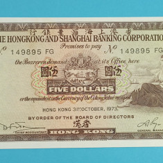 Hong Kong 5 Dollars 1973 'HSBC' UNC serie: 149895 FG