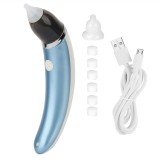 Aspirator electric nazal pentru copii, cu 5 trepte de putere, 2 capete din silicon, &icirc;ncărcare USB aspirarea nasului și urechilor