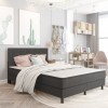 Tablie Pat Gossi Gri Inchis 140x200 cm Textil Capitonata MDF