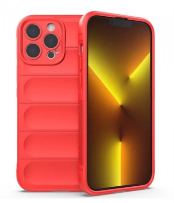 Husa Wave din Silicon compatibila Apple iPhone 14 Anti-Shock, Rosu foto