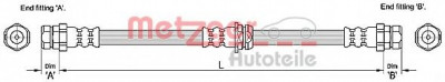 Conducta / cablu frana AUDI A3 Sportback (8PA) (2004 - 2013) METZGER 4110248 foto