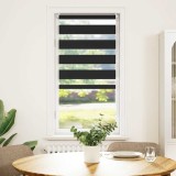 Jaluzea opacă tip zebră, 40 x 100 cm, negru