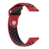 Cumpara ieftin Curea din silicon compatibila Samsung Galaxy Watch 46mm, telescoape QR, Rosu/Negru