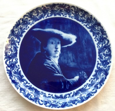 Farfurie - Berlin Design - Delft - 1973 - Jan Vermeer - Fata cu pălărie roșie foto